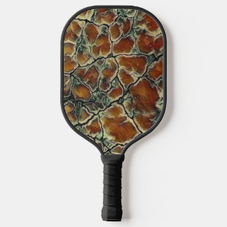 Raquette De Pickleball Abstract Art Earth Tones Pattern