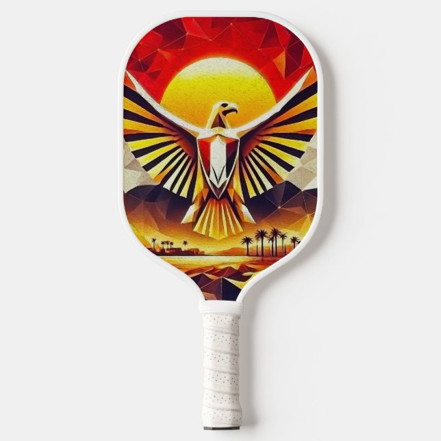 Raquette De Pickleball Aigle Drapeau Artistique Golden Egyptien (Recto)
