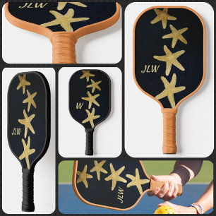 Raquette De Pickleball Aiguille dorée marine Monogramme noir