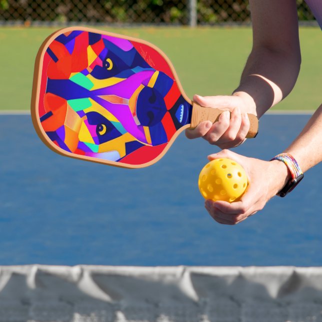 Raquette De Pickleball Alexander's Dog tan Pickleball Paddle carbone (Insitu)