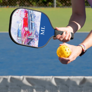 Raquette De Pickleball American Classic Car Monogrammé