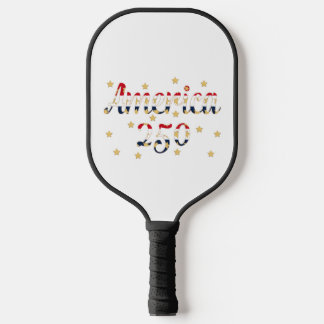 Raquette De Pickleball Amérique 250 Rouge, Blanc Bleu Faux Or