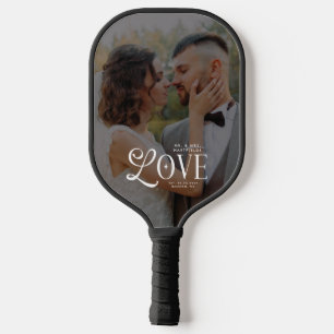 Raquette De Pickleball Amour Moderne M. et Mme Photo de Couple Personnali