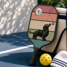 Amoureux de chiens rétro Dachshund Pickleball