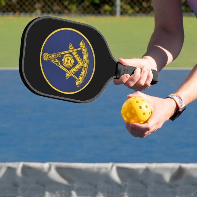 Raquette De Pickleball Ancien Maître Freemason Carré et Compass Masonic (Insitu)
