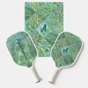 Raquette De Pickleball Aquamaram Monogramme de l'écorce d'eau