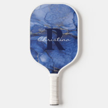 Aquarelle marine Monogramme et nom personnalisable