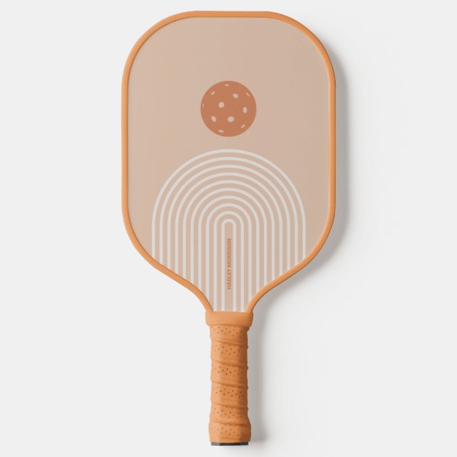 Raquette De Pickleball Arche triée Mood Couleurs neutres Texte personnali (Recto)