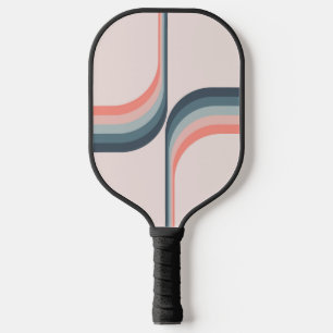 Raquette De Pickleball Arcs colorés de style rétro