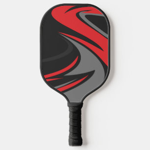 Raquette De Pickleball Arrière - plan de course rouge, noir et gris