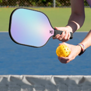 Raquette De Pickleball Arrière - plan sombre rose et bleu