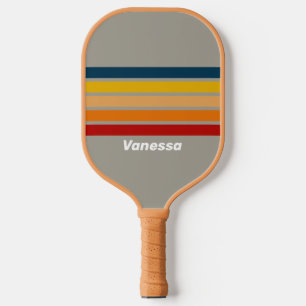 Raquette De Pickleball Aurora Arcade à travers rayures avec nom
