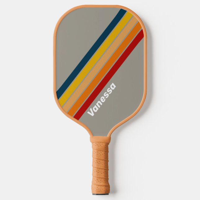Raquette De Pickleball Aurora Arcade rayée avec nom (Recto)