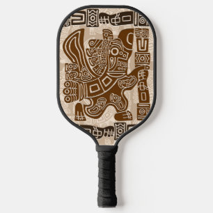 Raquette De Pickleball Aztec Eagle Guerrier Tribal Art antique