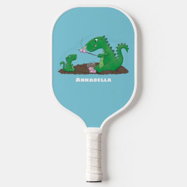 Raquette De Pickleball Baguettes mignonnes grillant des marshmallows dess (Recto)