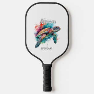 Raquette De Pickleball Bahamas Sea Turtle Bahamian Flag Beach Grand requi