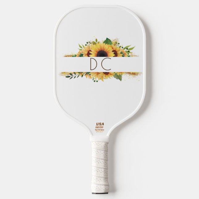 Raquette De Pickleball Bande De Tournesols (Recto)
