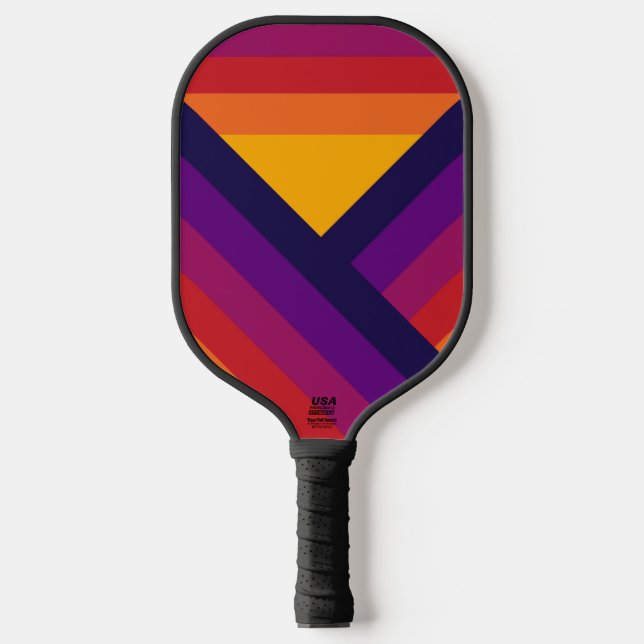 Raquette De Pickleball Bandes Abstraites classiques (Recto)