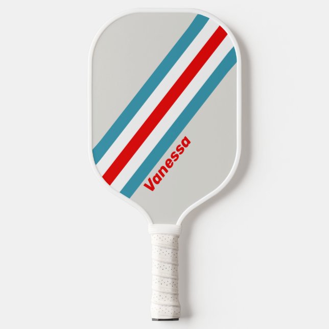 Raquette De Pickleball Bandes de thunderbird avec nom (Recto)