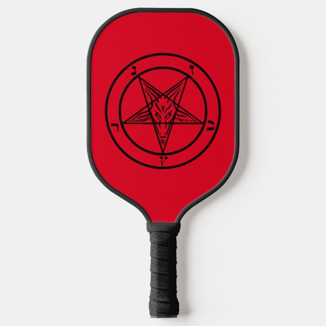 Raquette De Pickleball Baphomet Pentagram Satanique (Recto)