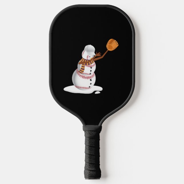 Raquette De Pickleball Baseball Noël Dubbing Snowman Cadeau maman ou papa (Recto)