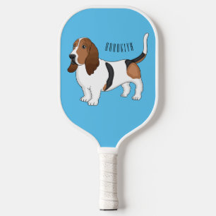 Raquette De Pickleball Basset hound dessin de chien