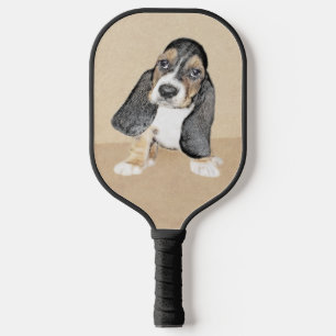 Raquette De Pickleball Basset Hound Puppy Peinture - Original Chien Art P