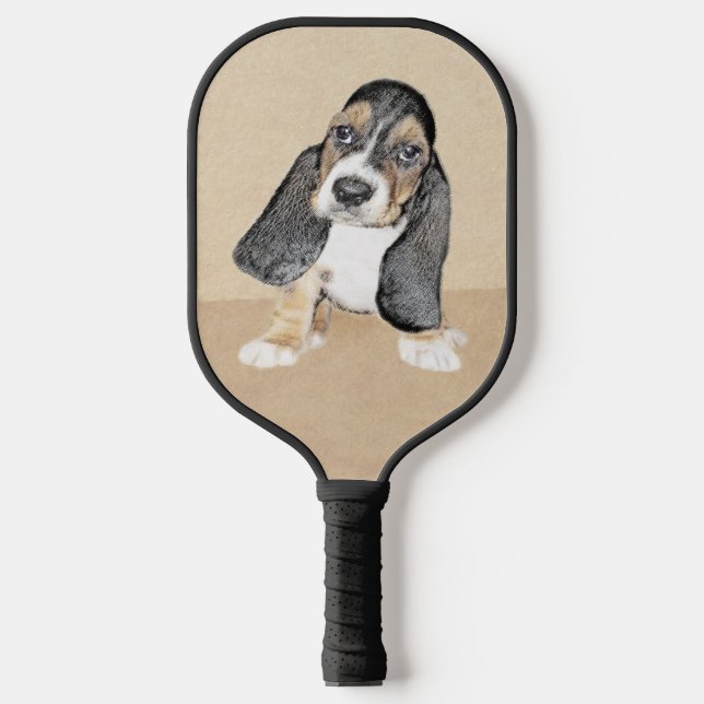 Raquette De Pickleball Basset Hound Puppy Peinture - Original Chien Art P (Recto)