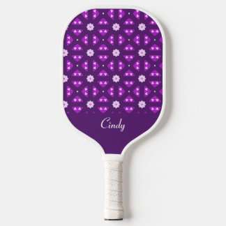 Raquette De Pickleball Beau Motif géométrique violet