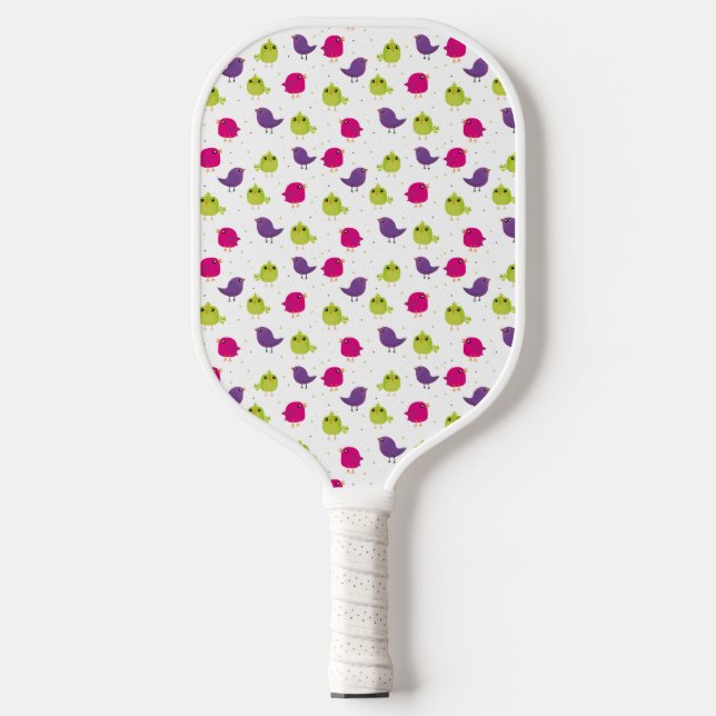 Raquette De Pickleball Beaux oiseaux colorés (Recto)