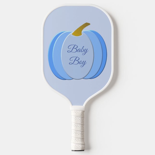 Raquette De Pickleball Bébé Bleu mignon Citrouille Personnalisé (Recto)