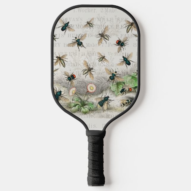 Raquette De Pickleball Bees Honey Worker Queen Nature Antique Bee (Recto)