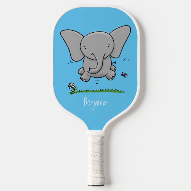 Raquette De Pickleball Belle adorable dessin d'éléphant bébé (Recto)