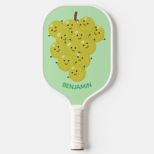Raquette De Pickleball Belle bande de raisins amusante illustration (Recto)