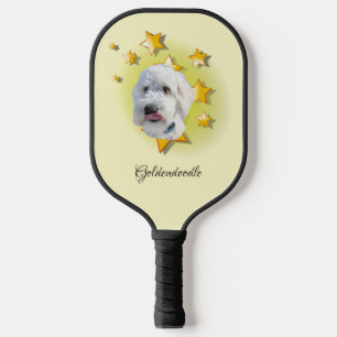Raquette De Pickleball Belle Goldendoodle blanc est une étoile