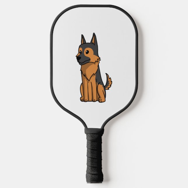 Raquette De Pickleball Berger allemand mignon dessin animé  (Recto)