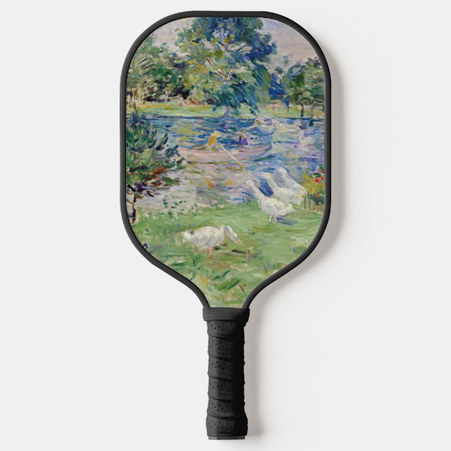 Raquette De Pickleball Berthe Morisot - Fille en bateau avec oie (Recto)