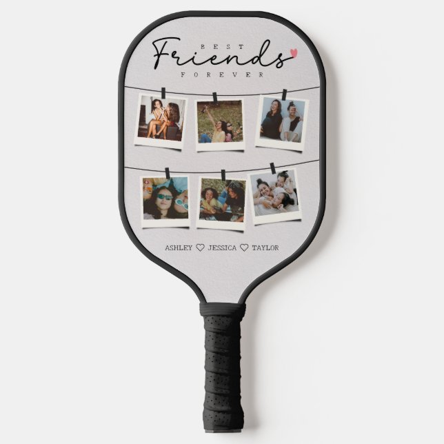 Raquette De Pickleball Besties Meilleurs amis Cadeau personnalisé photo (Recto)