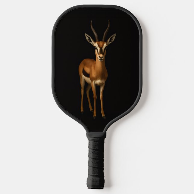 Raquette De Pickleball Black 4 Luxe Pickleball Paddle, Elegant Gazella (Verso)