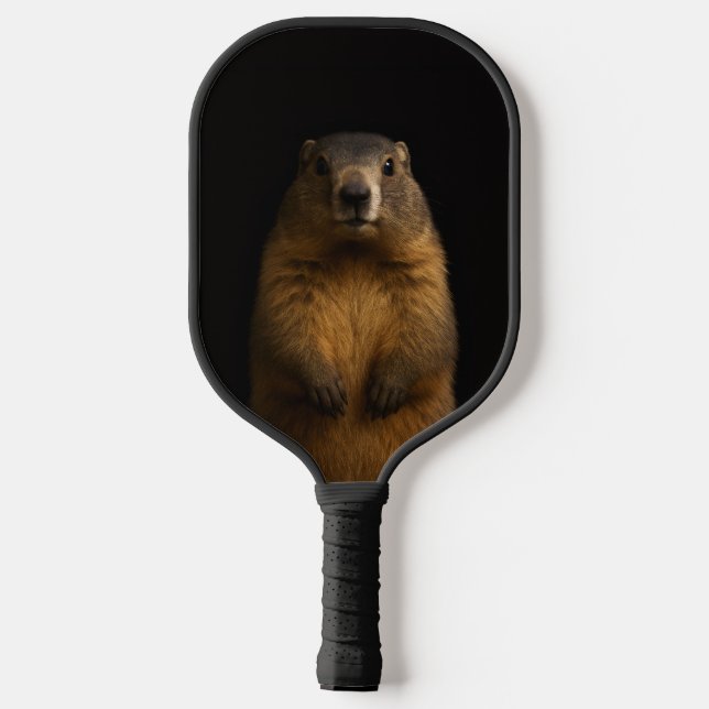 Raquette De Pickleball Black 4 Luxe Pickleball Paddle, Fluffy Marmot (Verso)