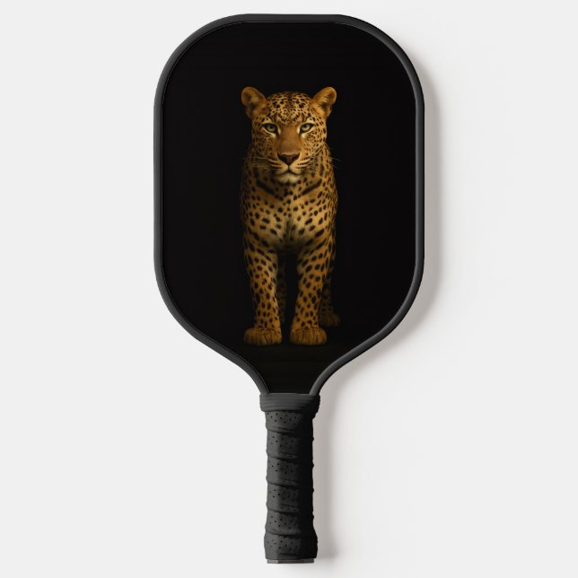 Raquette De Pickleball Black 4 Luxe Pickleball Paddle, Majestic Leopard (Recto)