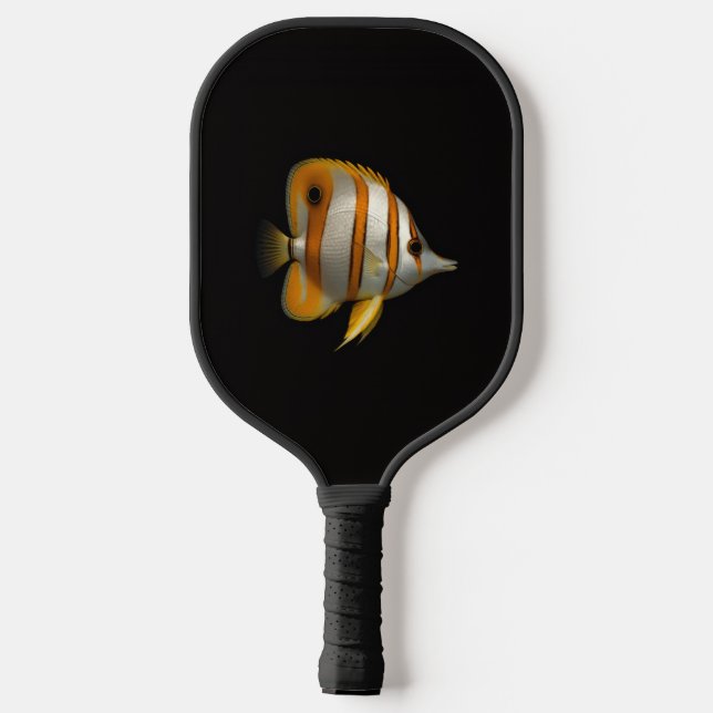 Raquette De Pickleball Black 4 Luxe Pickleball Paddle, Reef Butterflyfish (Verso)