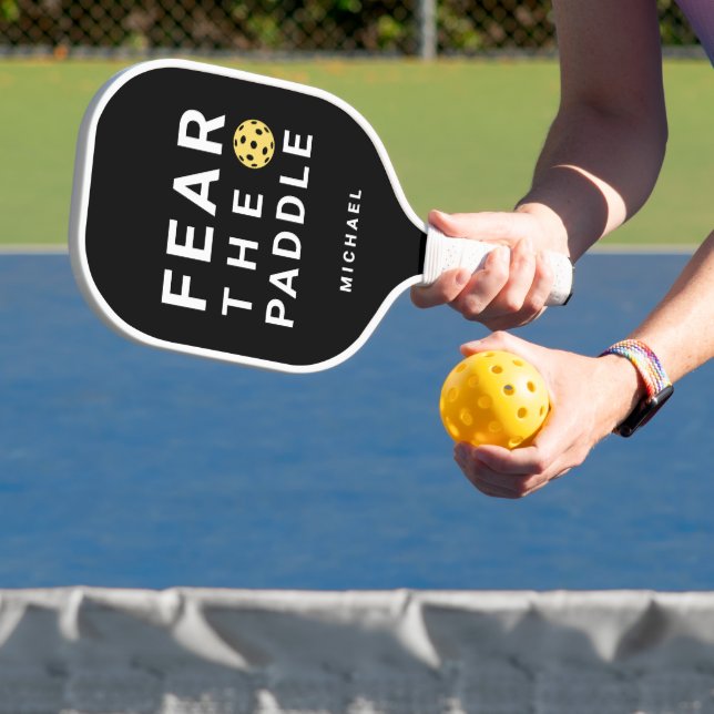 Raquette De Pickleball Black and White Fun Fear The  (Insitu)