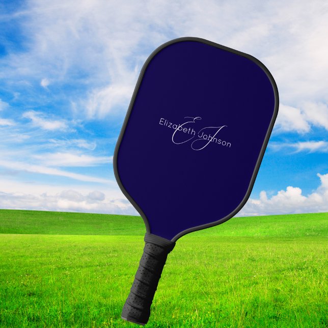 Raquette De Pickleball Bleu et blanc classique élégant Pickleball Paddle (Créateur téléchargé)