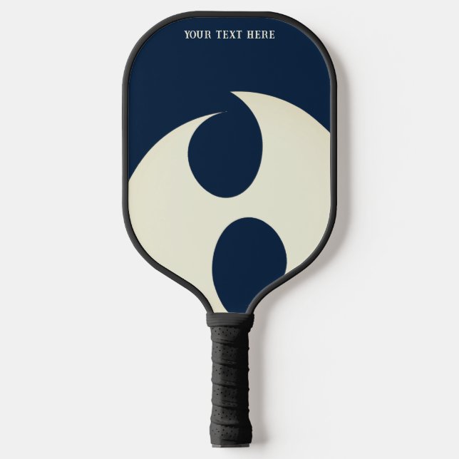 Raquette De Pickleball bleu foncé simple et blanc (Recto)