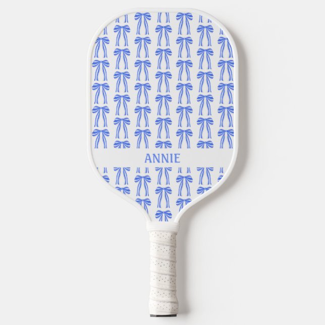 Raquette De Pickleball Blue Bow Coquette Chinoiserie Pickleball Paddle (Recto)