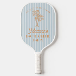Raquette De Pickleball Blue Palm Spring Pastel Beach Bachelorette Party