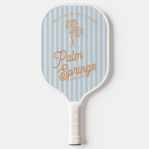 Raquette De Pickleball Blue Palm Spring Pastel Beach Party