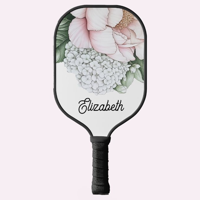 Raquette De Pickleball Blush Pink Peony Personalized (Créateur téléchargé)
