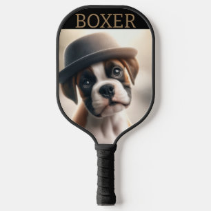 Raquette De Pickleball Boîte à Mignonne Chiot Boxer – Art de Chien Stylé